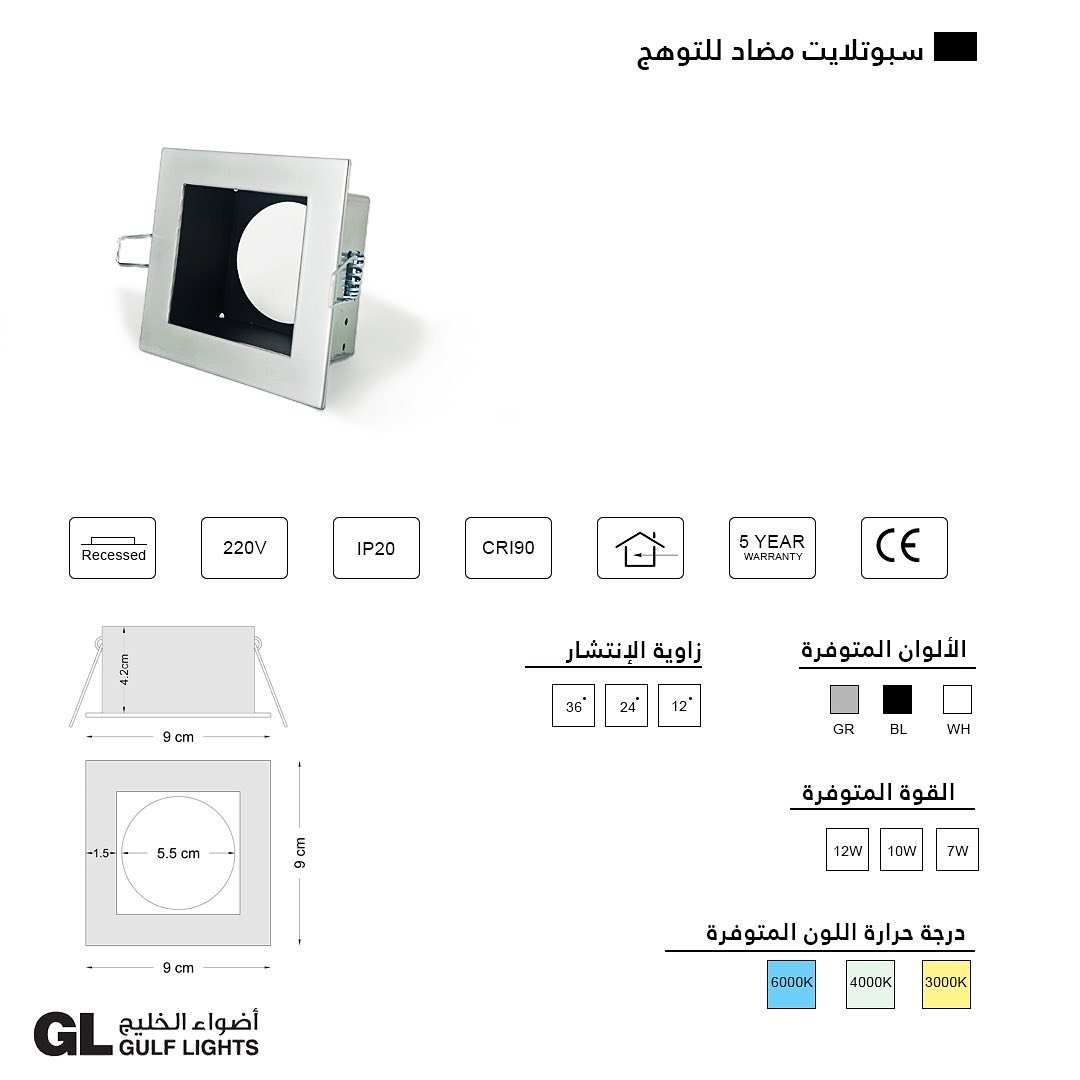 Quad - Recessed Square Spotlight