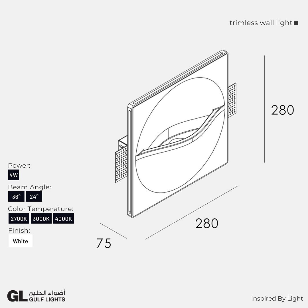 Luma - Trimless Wall Light