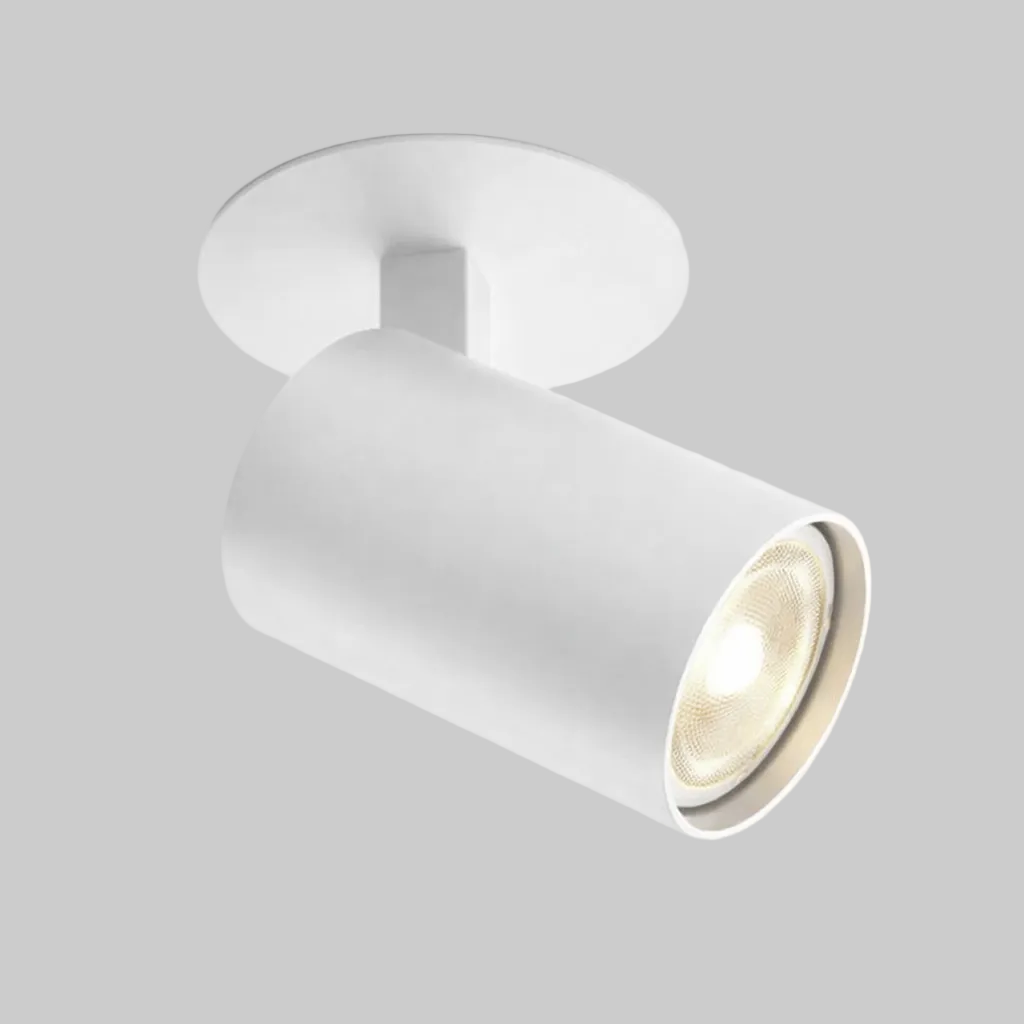 White ceiling light fixture on a white background
Lumio adjustable spot light gulf light
Lumio adjustable spot light 