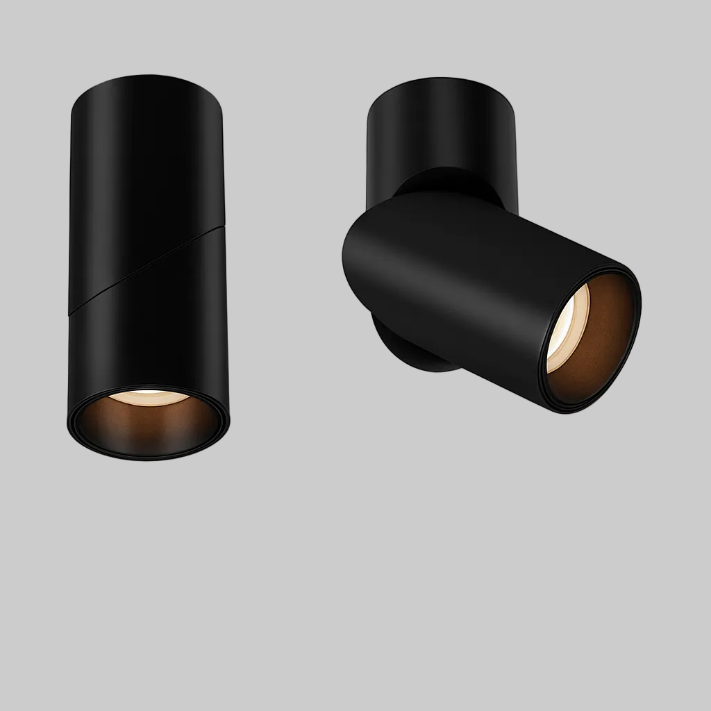 Black mounted spotlight 