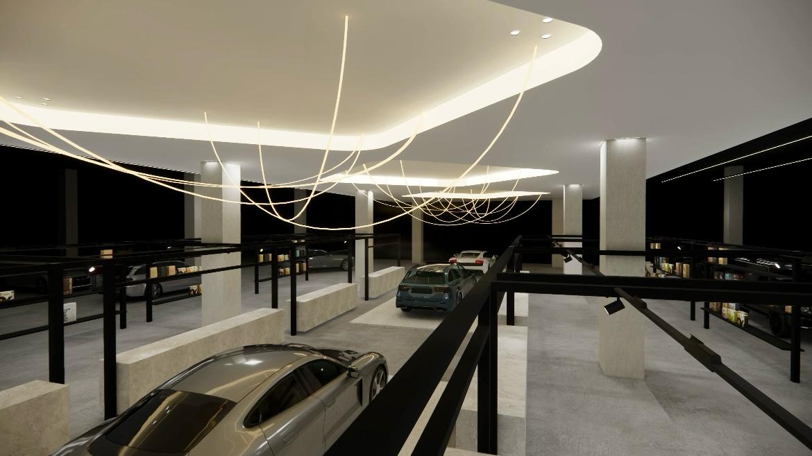 The stables lighting at Abu Dhabi, UAE