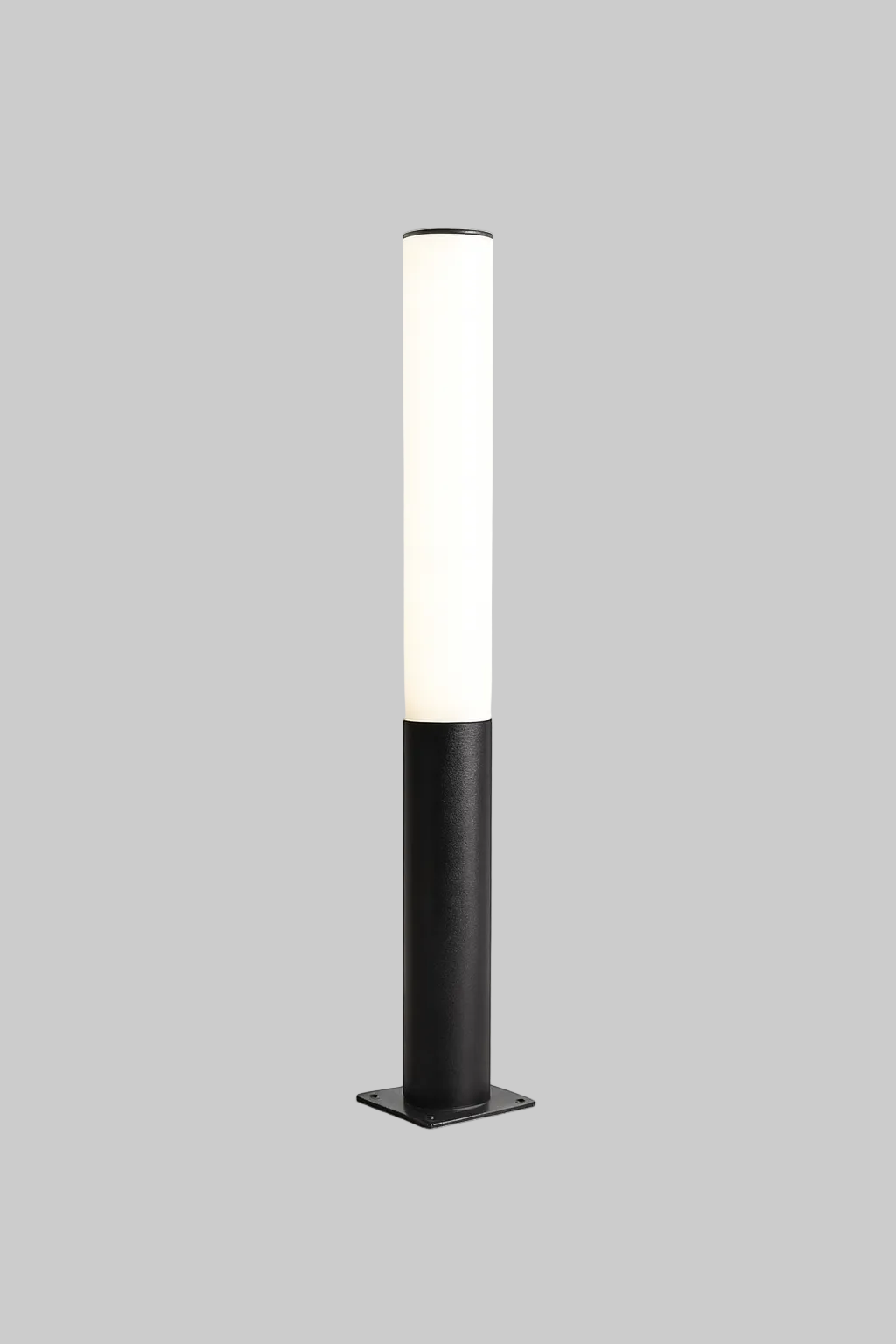 Black outdoor lamp post with COB/SMD lamp