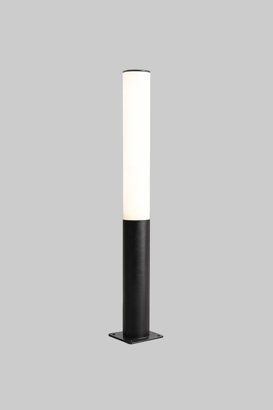 Black outdoor lamp post with COB/SMD lamp