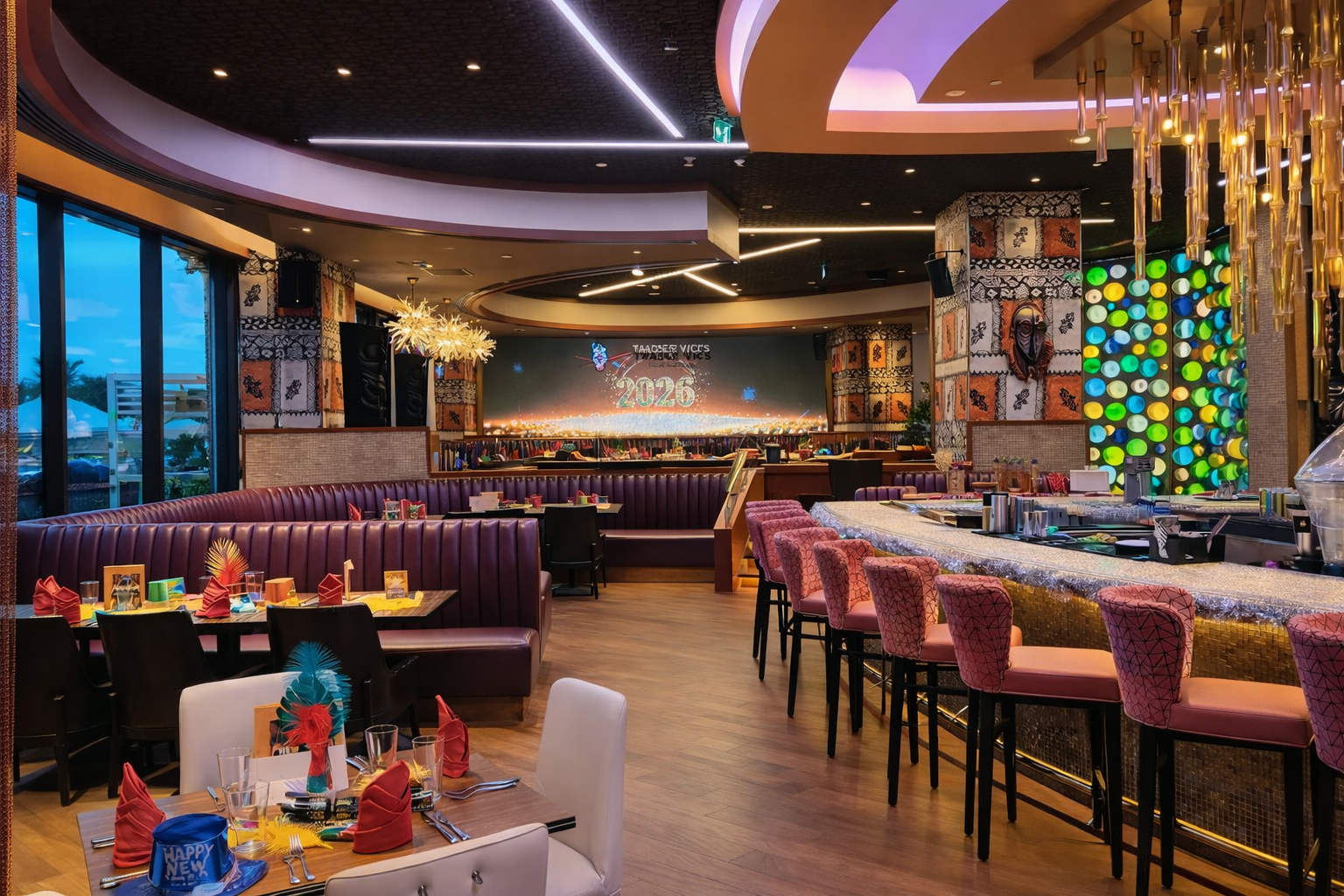 Trader Vics Cafe Lighting at Jumeirah Dubai, UAE