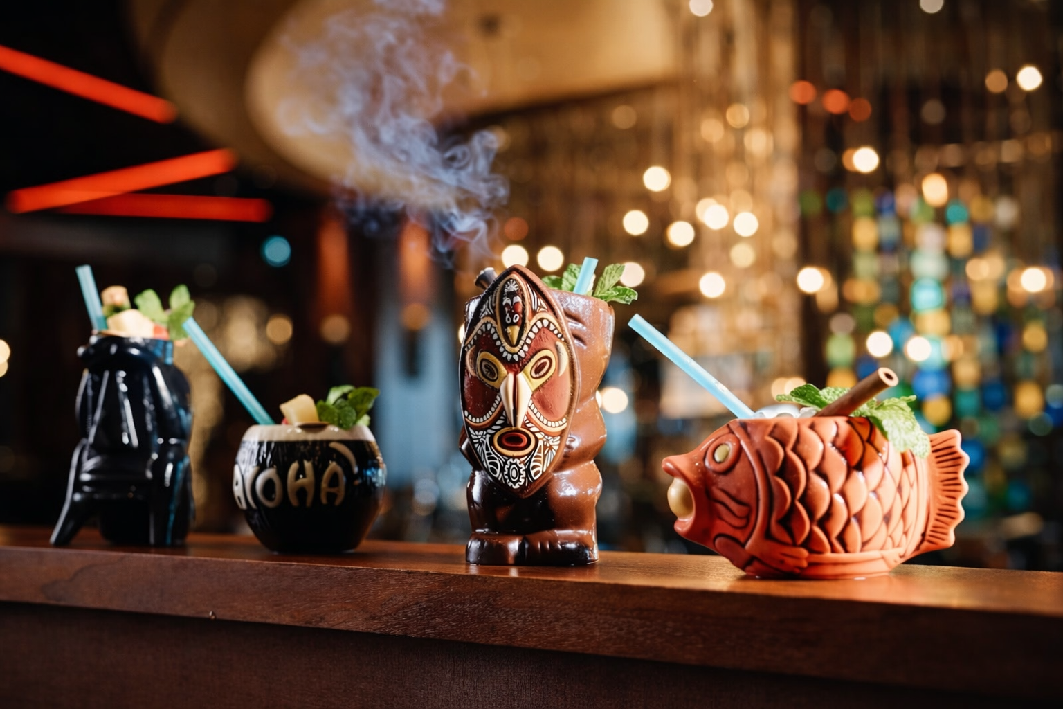 Trader Vics Cafe Lighting at Jumeirah Dubai, UAE