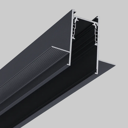 Recessed pre-bury magnetic track for the track light