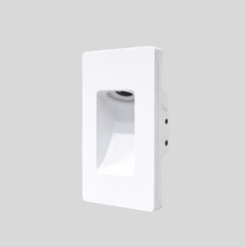 White trimless recessed gypsum light 