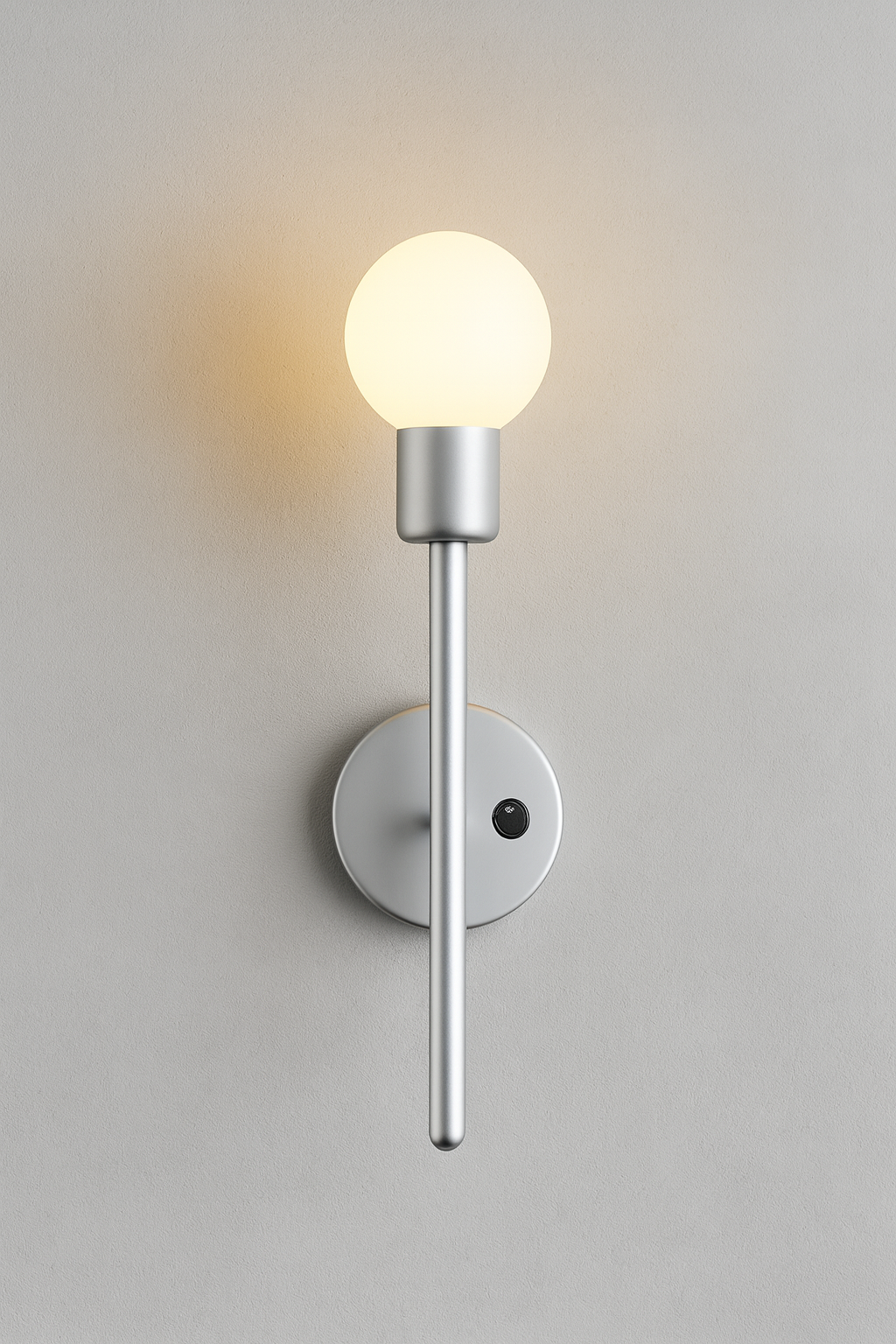 Wall-mounted light fixture with a round bulb with G9 base lamp