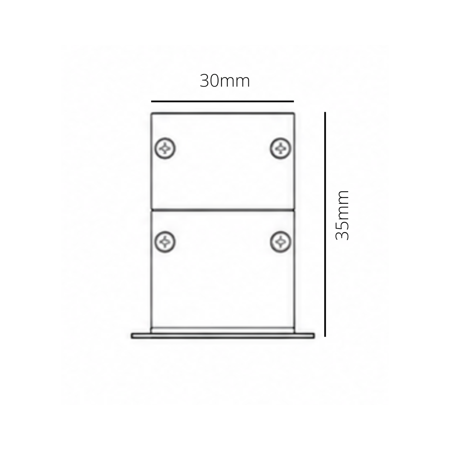 Recessed aluminum profile dimension 