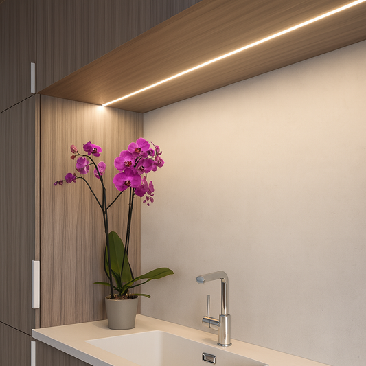 Application image for the recessed aluminium profile 