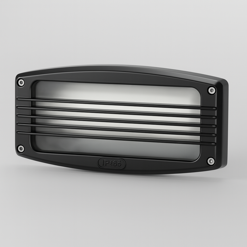 recessed steplight with E27 base lamp
