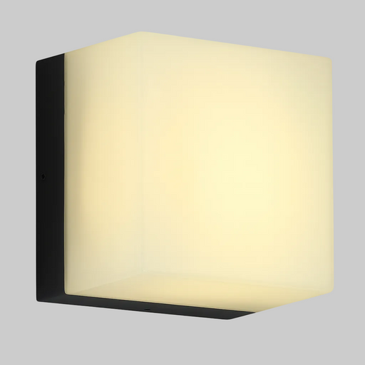 Wall-mounted light fixture with a black frame with E27 base lamp