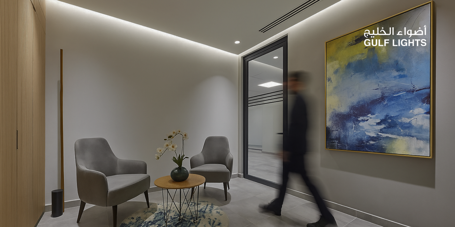 Bluecrest office management office 1 lighting at Dubai, UAE