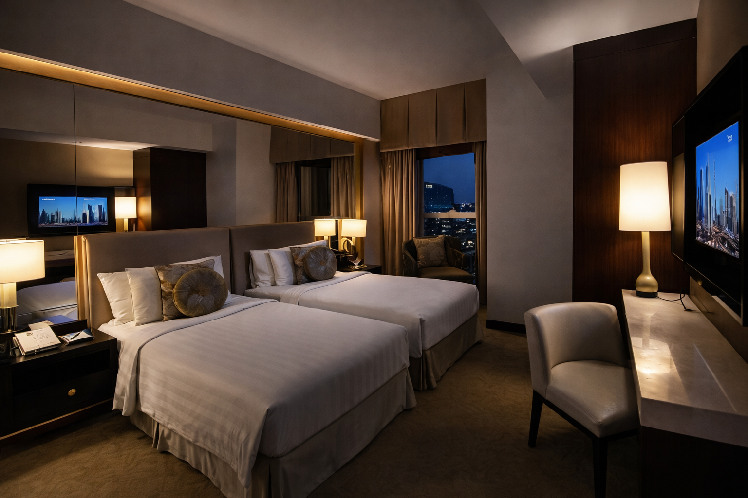 Dusit Thani Lighting at Sheikh Zayed Rd Dubai UAE