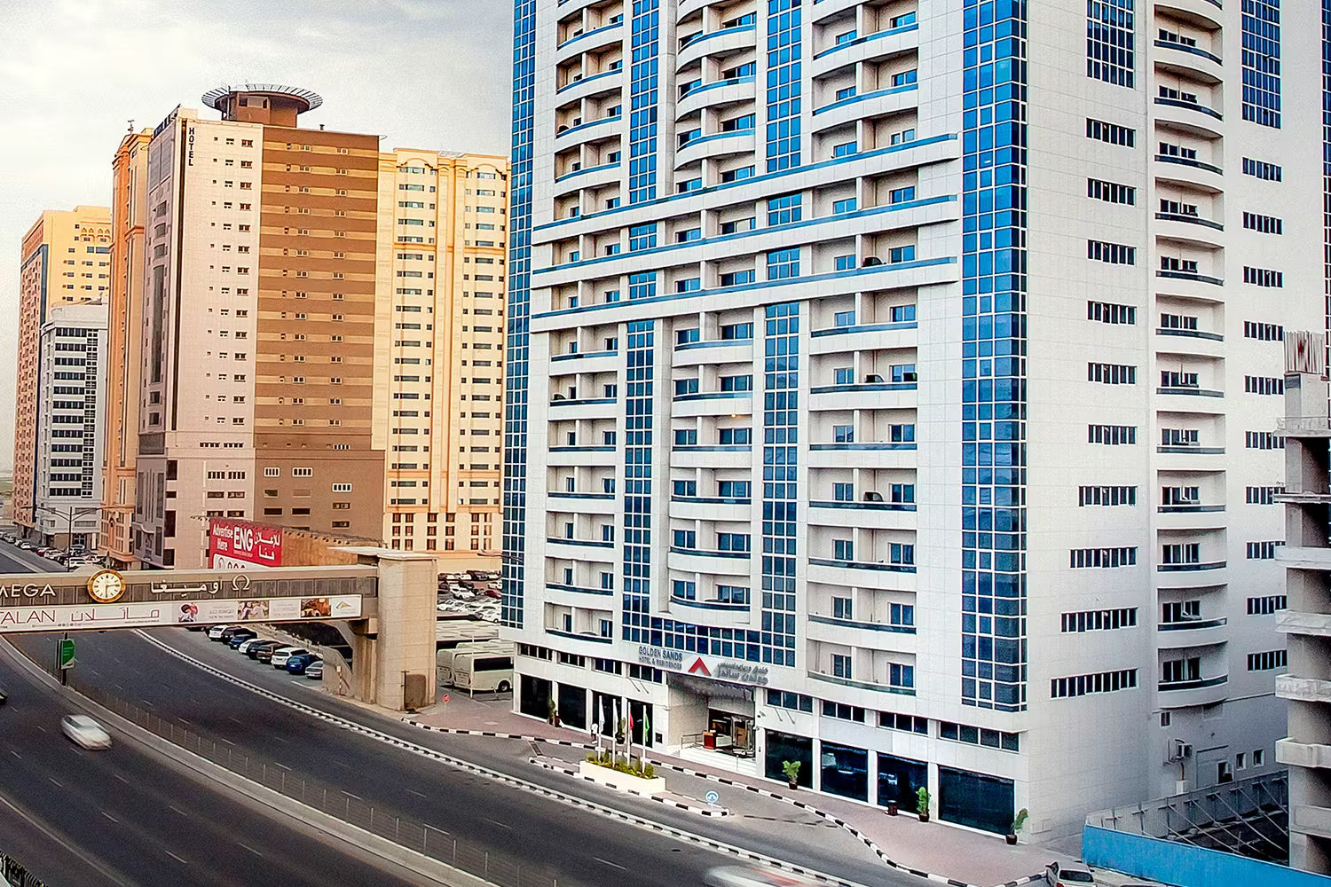 Ambient lighting detail at Golden Sands Hotel & Residences, Sharjah UAE