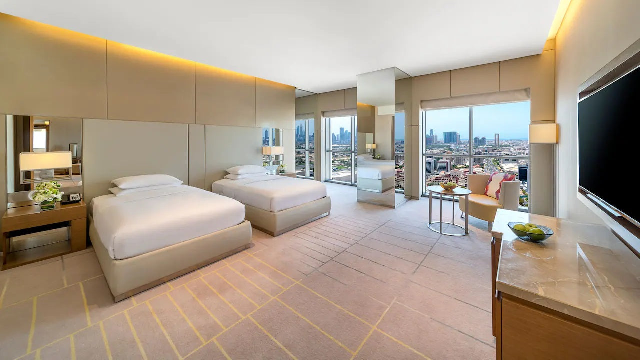Guest area lighting at Hyatt Regency, Bur Dubai