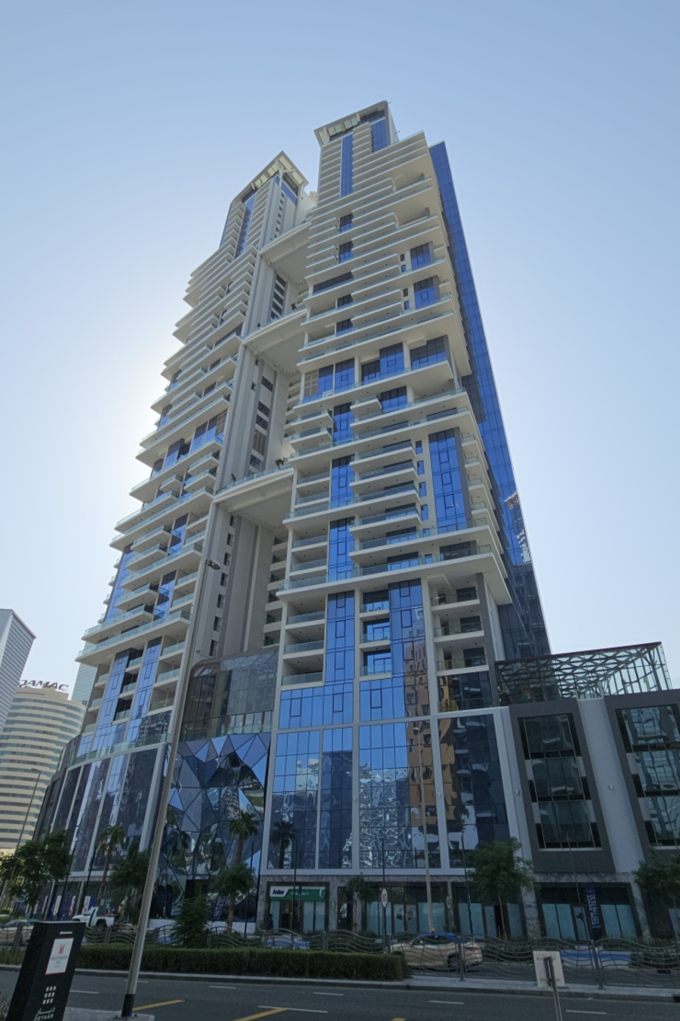 One of One Luxury Residences facade lit during daytime, Business Bay Dubai